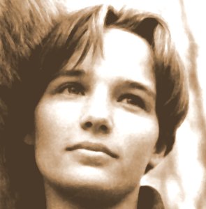 H&eacute;l&egrave;ne sur fond de loup